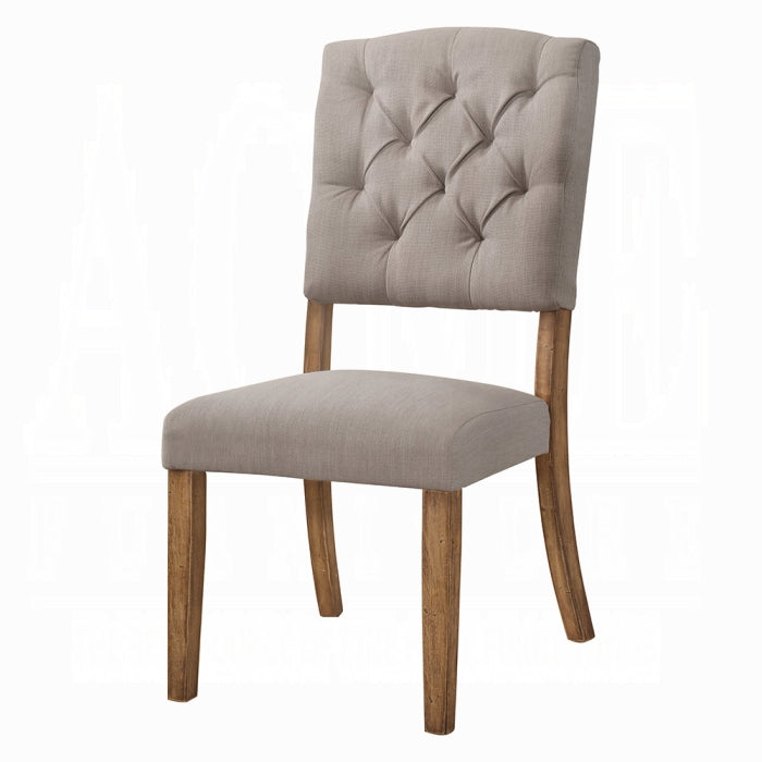 ACME Weathered Bernard Side Chair (Set-2)