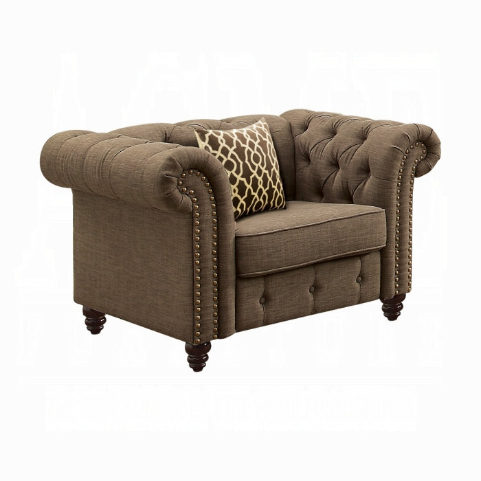 ACME Brown Aurelia Chair W/Pillow