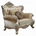 ACME Champagne Bently Chair W/2 Pillows