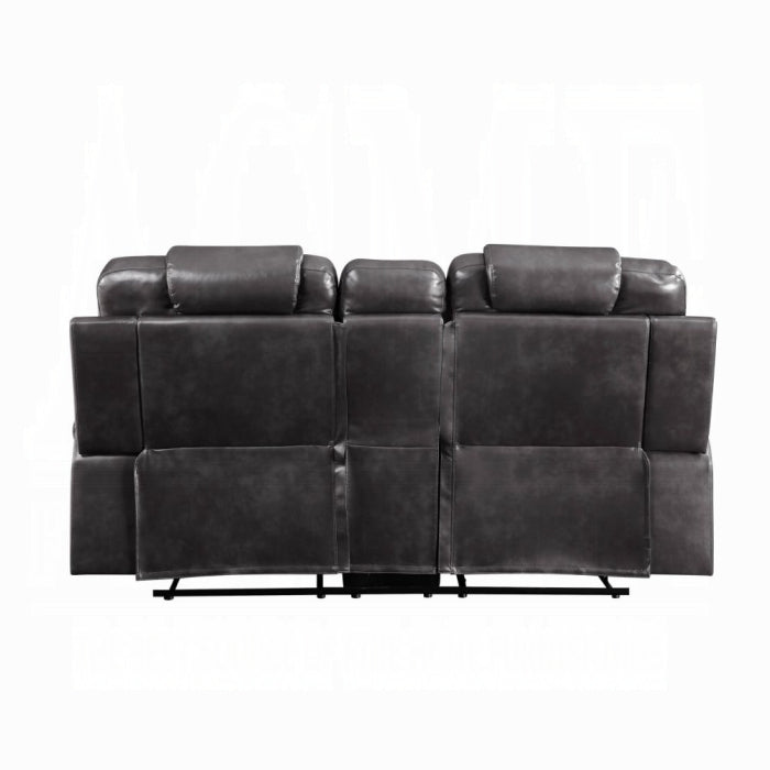 ACME Dark Gray Braylon Motion Loveseat W/Console