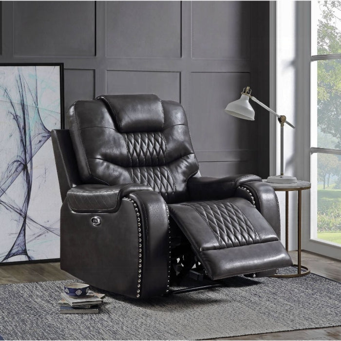 ACME Dark Gray Braylon Power Motion Recliner