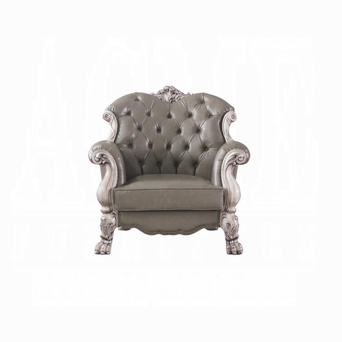 ACME Vintage Bone White Dresden Chair W/Pillow