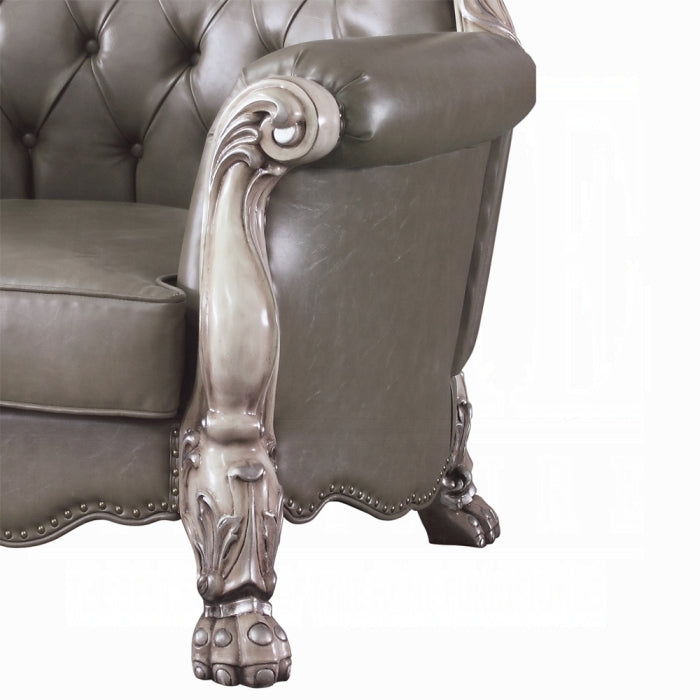 ACME Vintage Bone White Dresden Chair W/Pillow