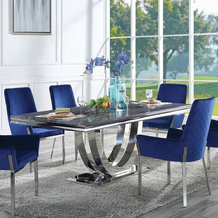 ACME Cambrie Dining Table W/Engineered Stone Top