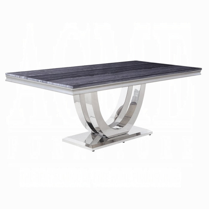 ACME Cambrie Dining Table W/Engineered Stone Top