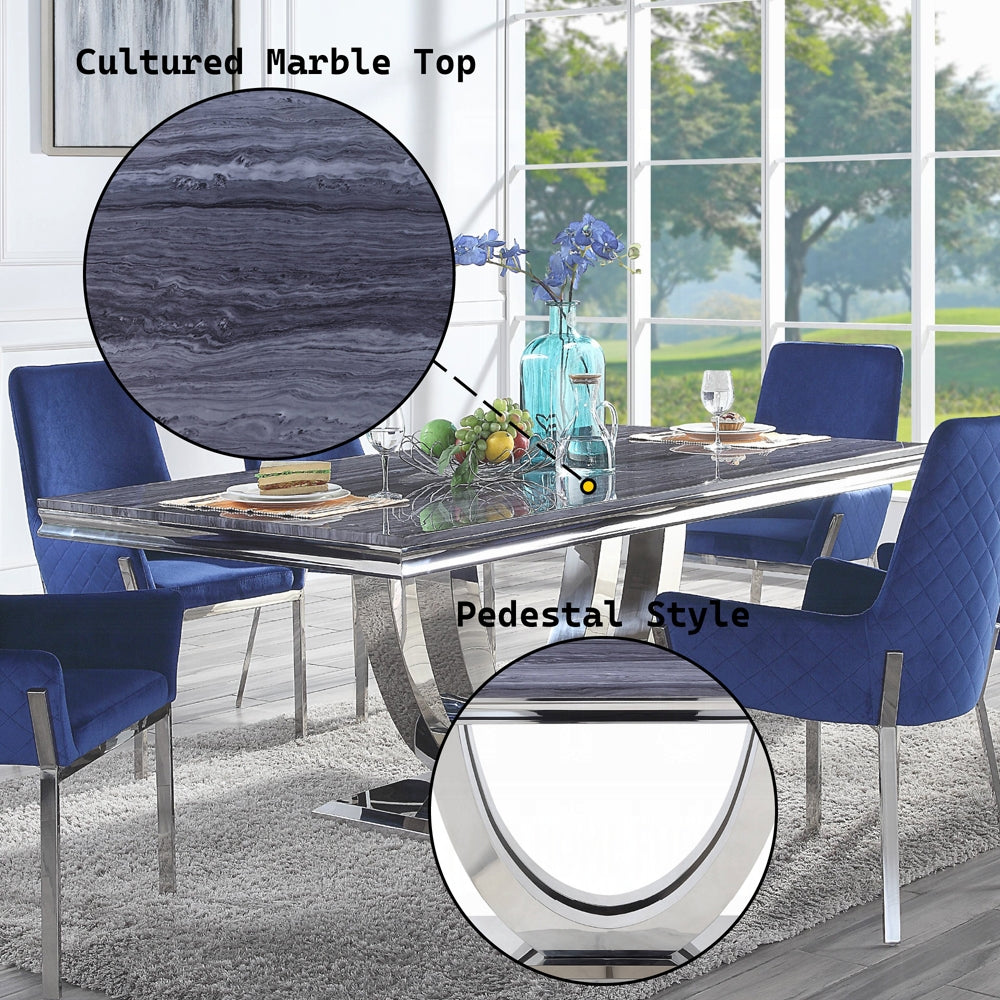 ACME Cambrie Dining Table W/Engineered Stone Top