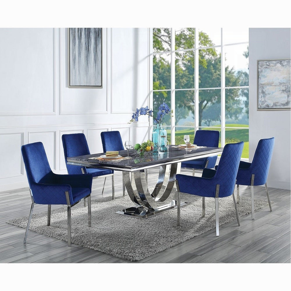 ACME Cambrie Dining Table W/Engineered Stone Top