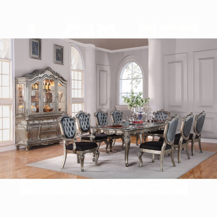 ACME Antique Platinum Chantelle Dining Table