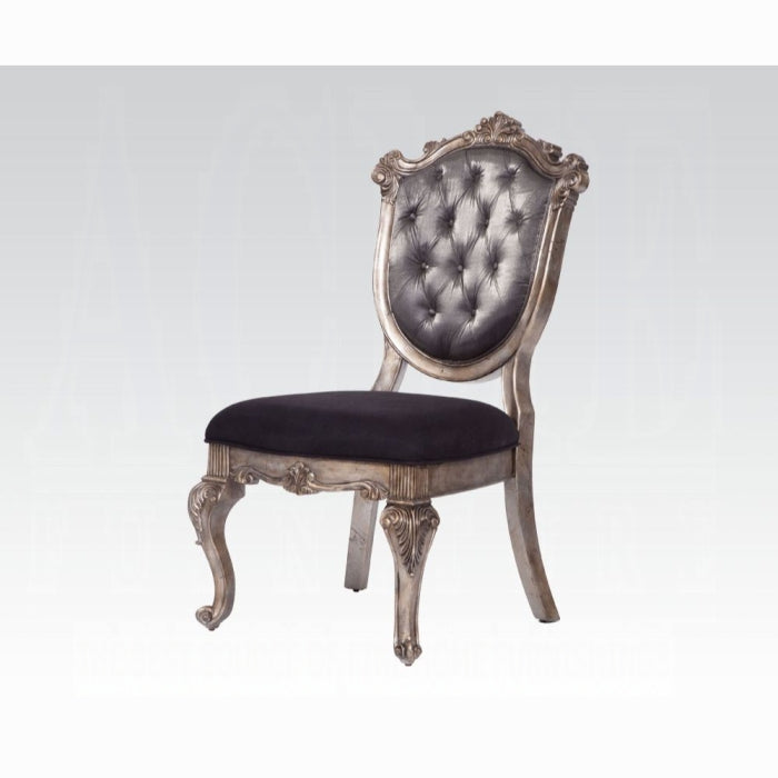 ACME Antique Platinum Chantelle Side Chair (Set-2)
