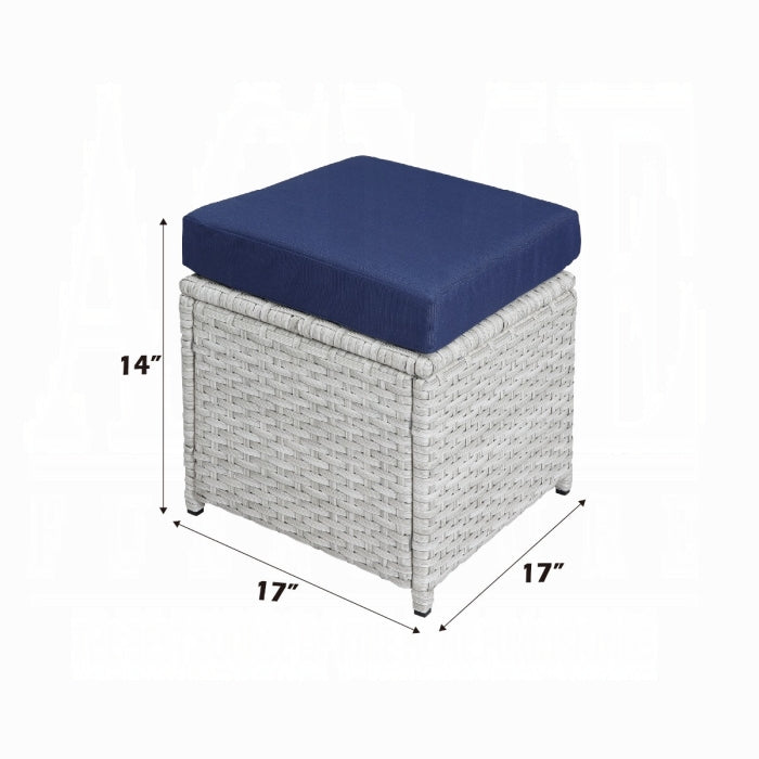 ACME Blue Fabric Paitalyi 9PC Bistro Set