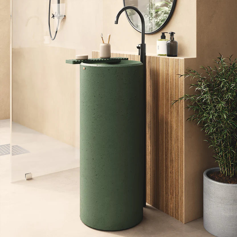 KONKRETUS Sink Ubud 06 – Handcrafted Concrete Pedestal Sink
