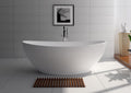 Legion Furniture Matte White Solid Surface Freestanding Bathtub – Model