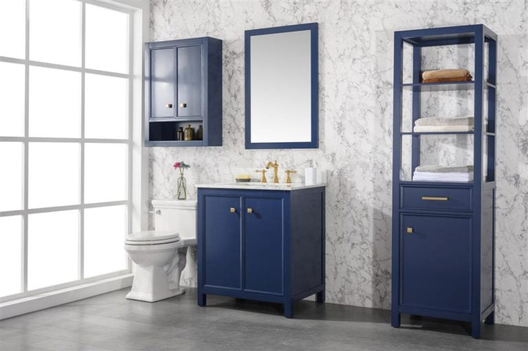 Legion Furniture 30" SINK VANITY CABINET WITH CARRARA WHITE TOP