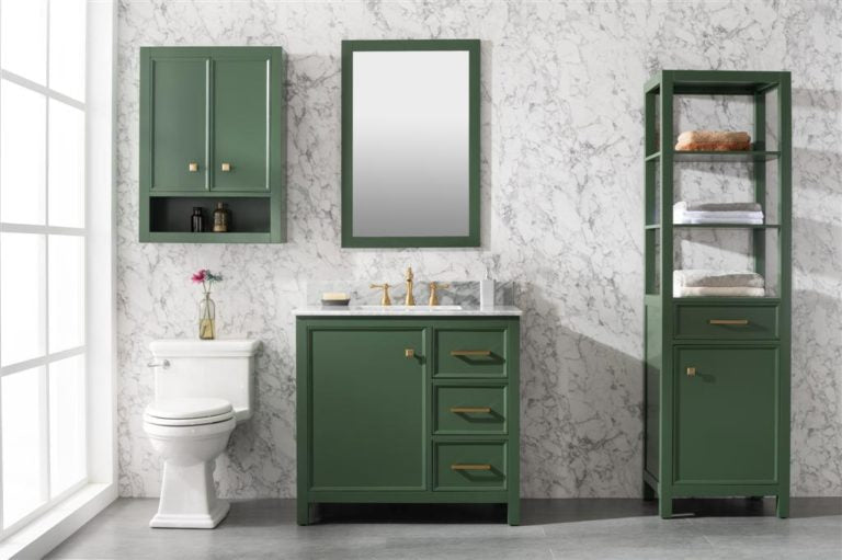 Legion Furniture 36" FINISH SINK VANITY CABINET WITH CARRARA WHITE TOP