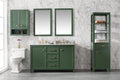 Legion Furniture 54" FINISH DOUBLE SINK VANITY CABINET WITH CARRARA WHITE TOP