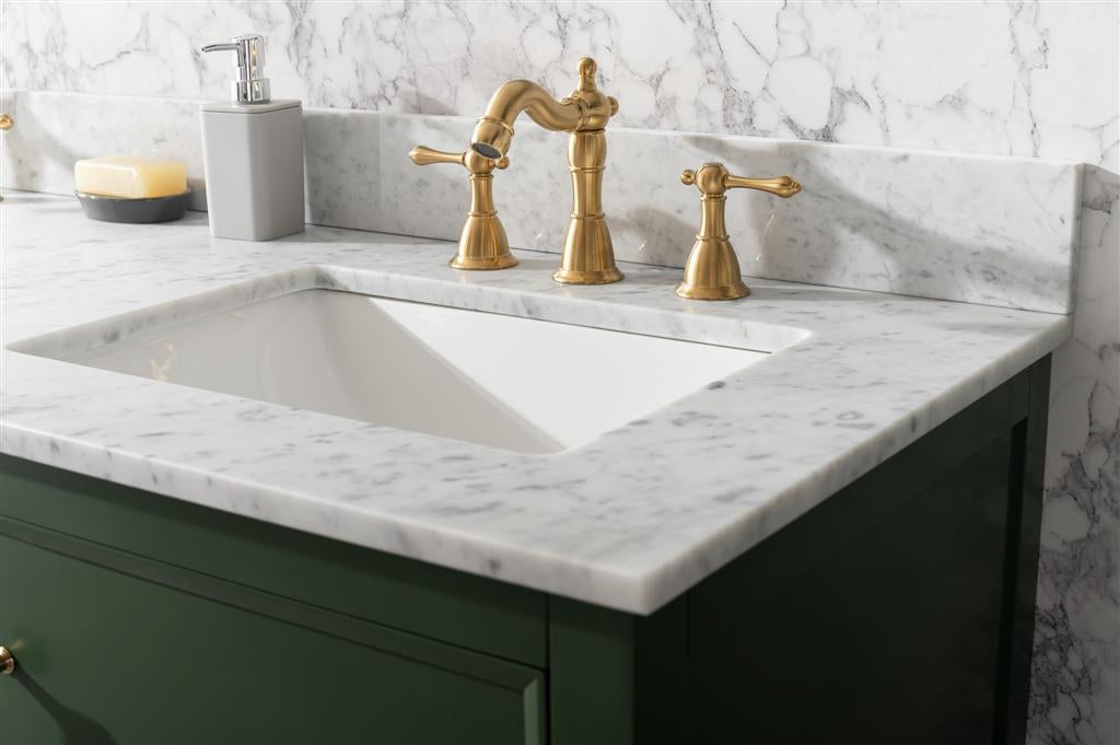 Legion Furniture 60" DOUBLE SINK VANITY CABINET WITH CARRARA WHITE TOP