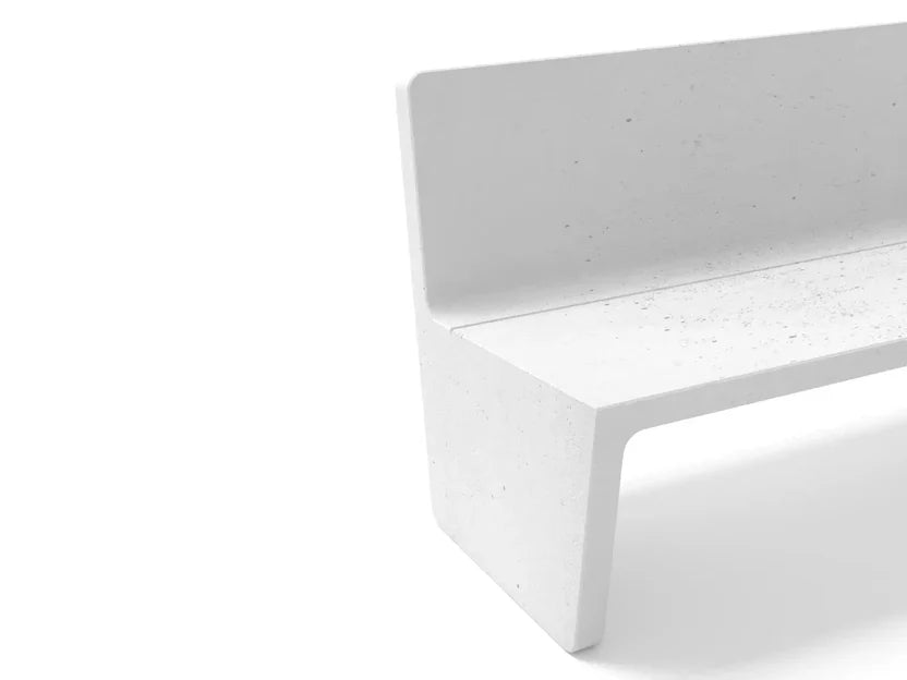 KONKRETUS Aeero Backrest Bench – Handcrafted Concrete Bench with Back Support