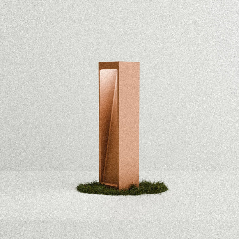 KONKRETUS Boka Lighting Bollard – Handcrafted K2 Composite Concrete Outdoor Light